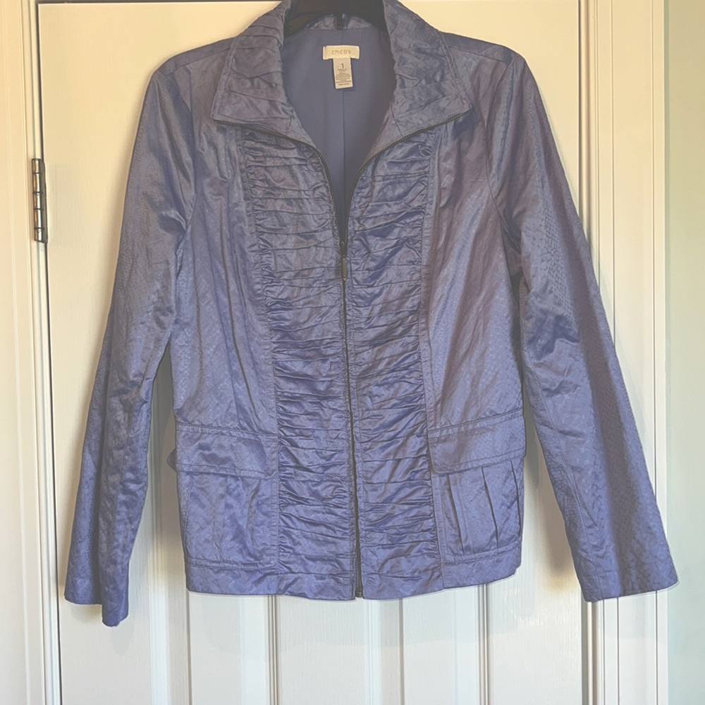 Chico’s Jacket, Size 1, lavender, Lightweight and great for spring